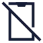 Phoneoff icon with stroke sharp style