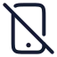 Phoneoff icon with stroke rounded style
