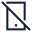 Phoneoff icon with stroke sharp style