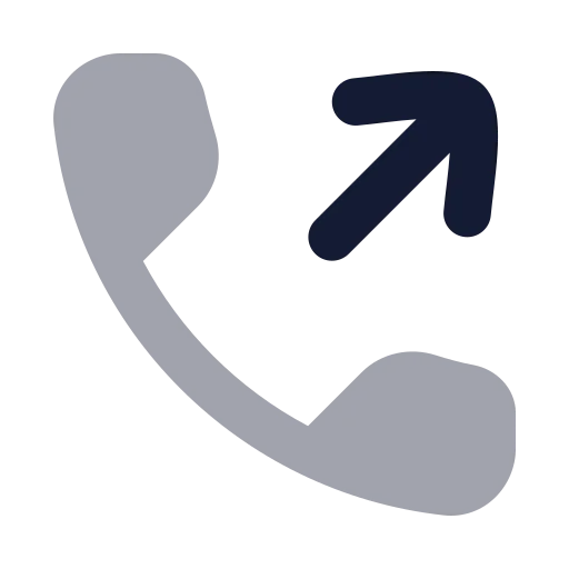 Phone Outgoing Icon in Bulk Rounded style