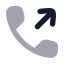 Phoneoutgoing icon with bulk rounded style