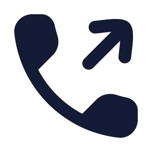 Phone Outgoing Icon in Solid Rounded style