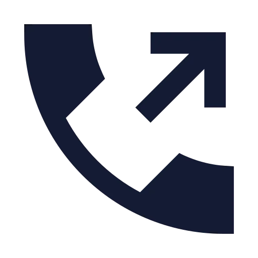 Phone Outgoing Icon in Solid Sharp style