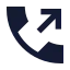 Phoneoutgoing icon with solid sharp style