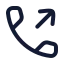 Phoneoutgoing icon with stroke rounded style