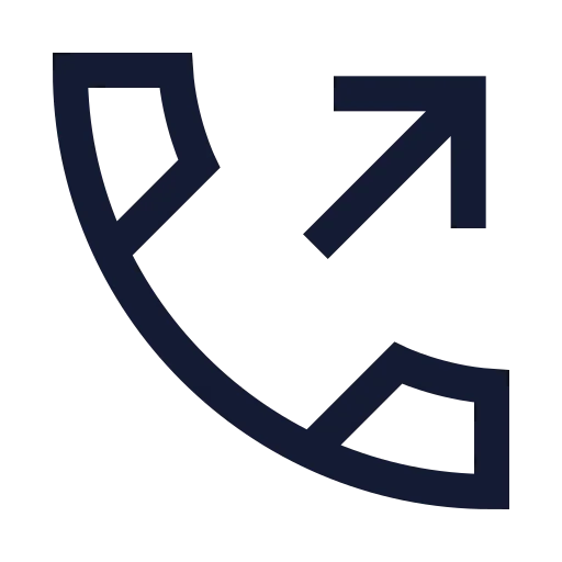 Phone Outgoing Icon in Stroke Sharp style