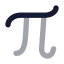 Pi icon with bulk rounded style