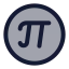 Picircle icon with duotone rounded style