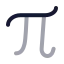 Pi icon with duotone rounded style
