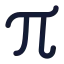 Pi icon with solid standard style