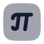Pisquare icon with bulk rounded style