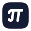 Pisquare icon with solid rounded style
