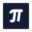 Pisquare icon with solid sharp style