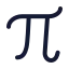 Pi icon with stroke rounded style