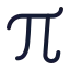 Pi icon with stroke standard style