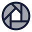 Picasa icon with duotone rounded style