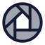 Picasa icon with duotone standard style