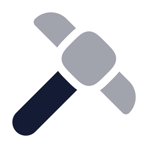 Pickaxe Icon in Bulk Rounded style