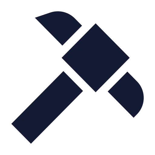 Pickaxe Icon in Solid Sharp style