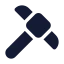 Pickaxe icon with solid standard style