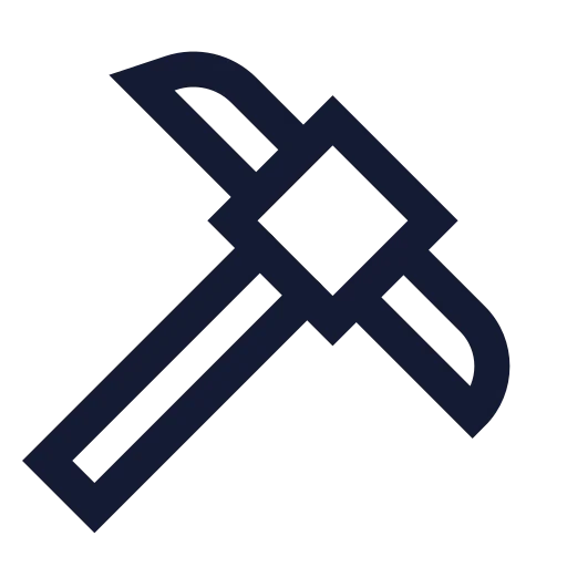 Pickaxe Icon in Stroke Sharp style