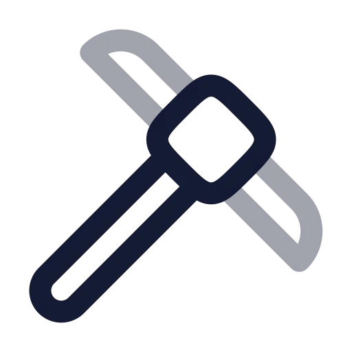 Pickaxe Icon in Twotone Rounded style