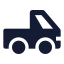 Pickup icon with solid sharp style