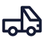 Pickup icon with stroke sharp style