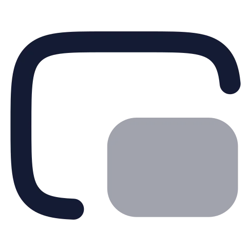 Picture In Picture 01 Icon in Bulk Rounded style