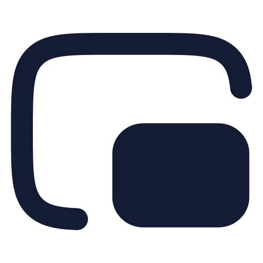 Picture In Picture 01 Icon in Solid Rounded style