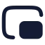 Pictureinpicture icon with solid rounded style
