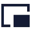 Pictureinpicture icon with solid sharp style