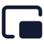 Pictureinpicture icon with solid standard style