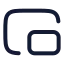 Pictureinpicture icon with stroke rounded style