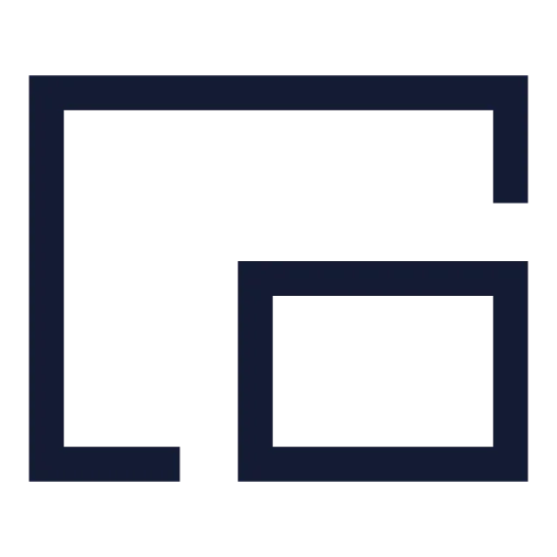 Picture In Picture 01 Icon in Stroke Sharp style