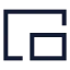 Pictureinpicture icon with stroke sharp style