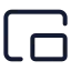 Pictureinpicture icon with stroke standard style