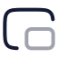Pictureinpicture icon with twotone rounded style