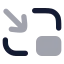 Pictureinpicture icon with bulk rounded style