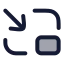 Pictureinpicture icon with duotone rounded style