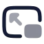 Pictureinpictureexit icon with bulk rounded style