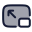 Pictureinpictureexit icon with duotone rounded style