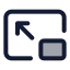 Pictureinpictureexit icon with duotone standard style