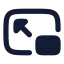 Pictureinpictureexit icon with solid rounded style