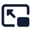 Pictureinpictureexit icon with solid standard style