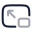 Pictureinpictureexit icon with twotone rounded style