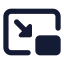 Pictureinpictureon icon with solid standard style