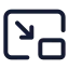 Pictureinpictureon icon with stroke standard style