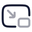 Pictureinpictureon icon with twotone rounded style