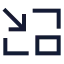 Pictureinpicture icon with stroke sharp style